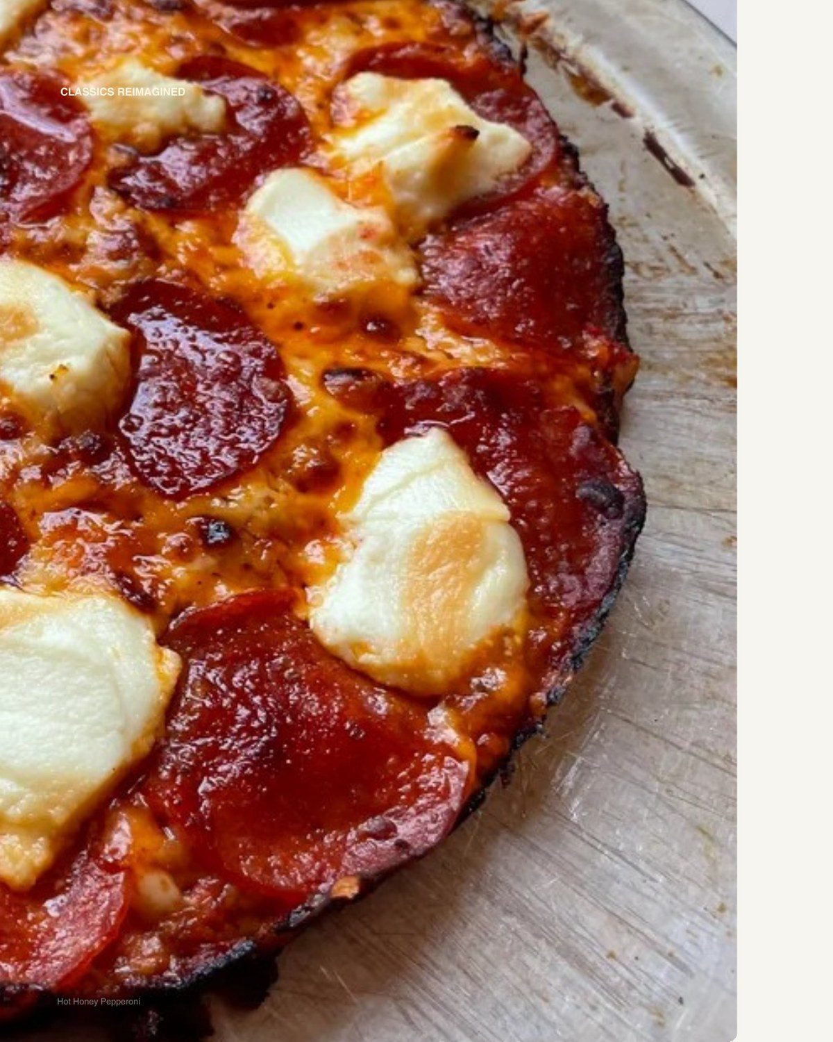Hot Honey Pepperoni pizza from the cookbook image library