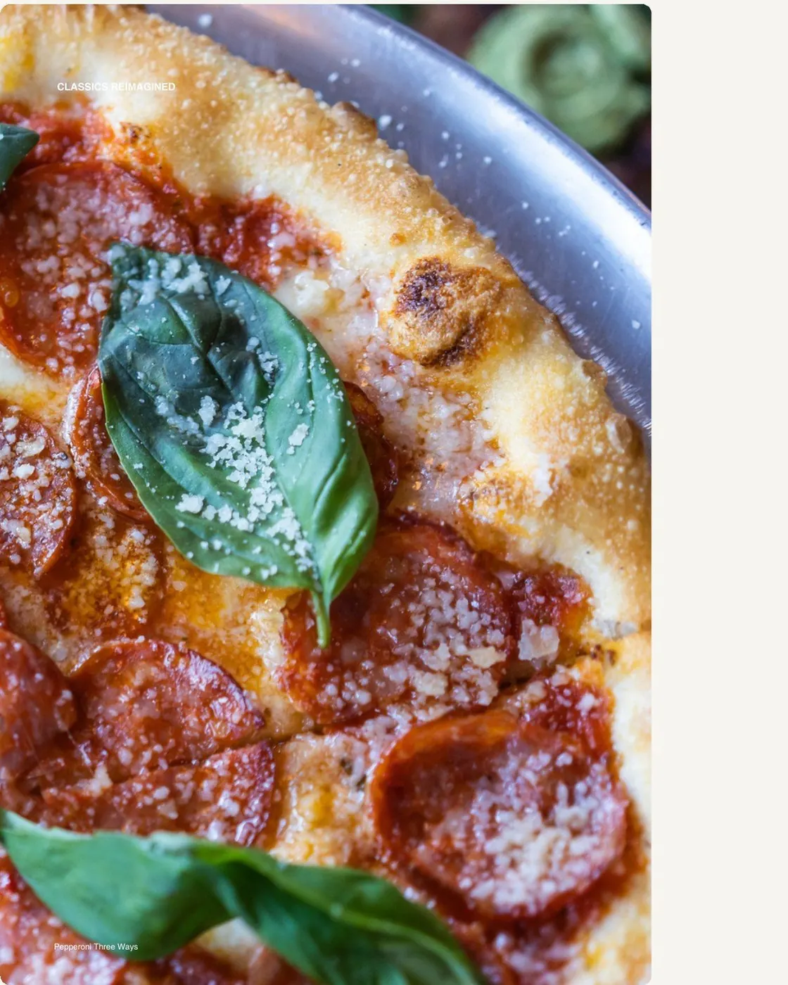 Pepperoni Three Ways pizza from The Slice Is Right image library